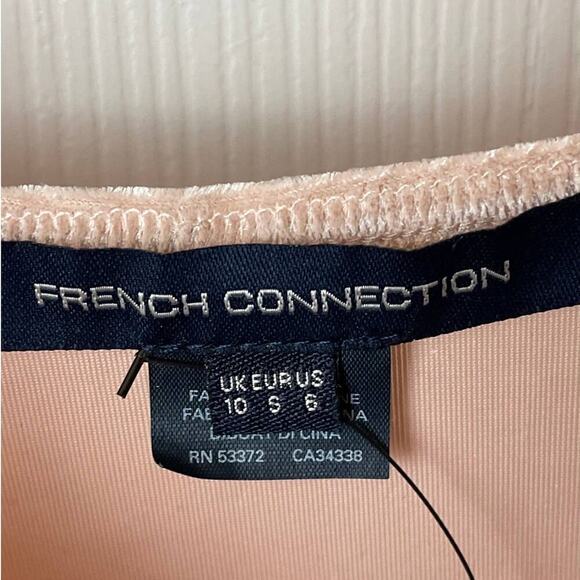 French Connection Blush Pink Velvet Camisole Top Women's Size 6 NWT - Picture 4 of 6